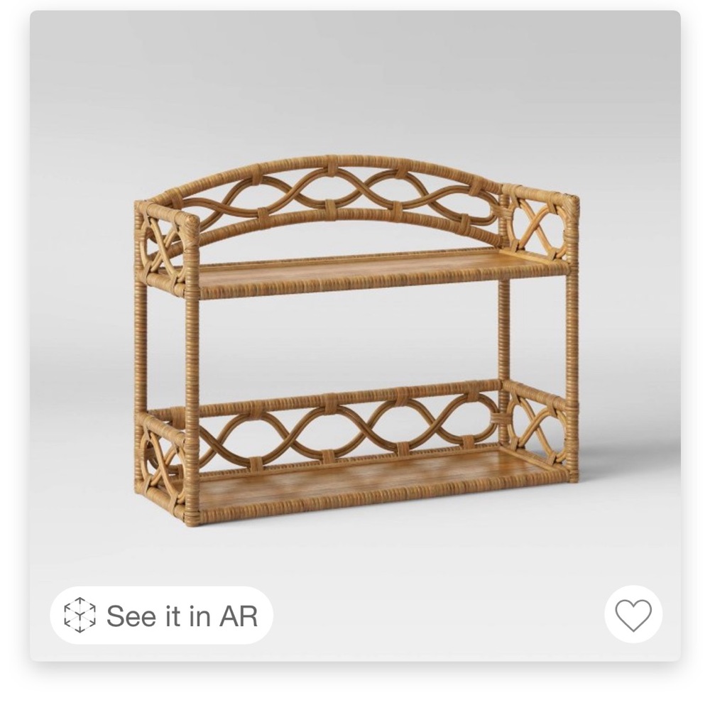 RATTAN HANGING WALL SHELF